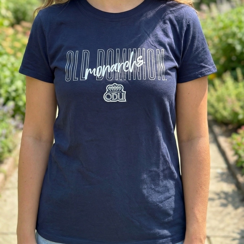 Rivalry Threads Old Dominion Monarchs‎ ODU Navy Blue Graphic T-Shirt New L 12/14